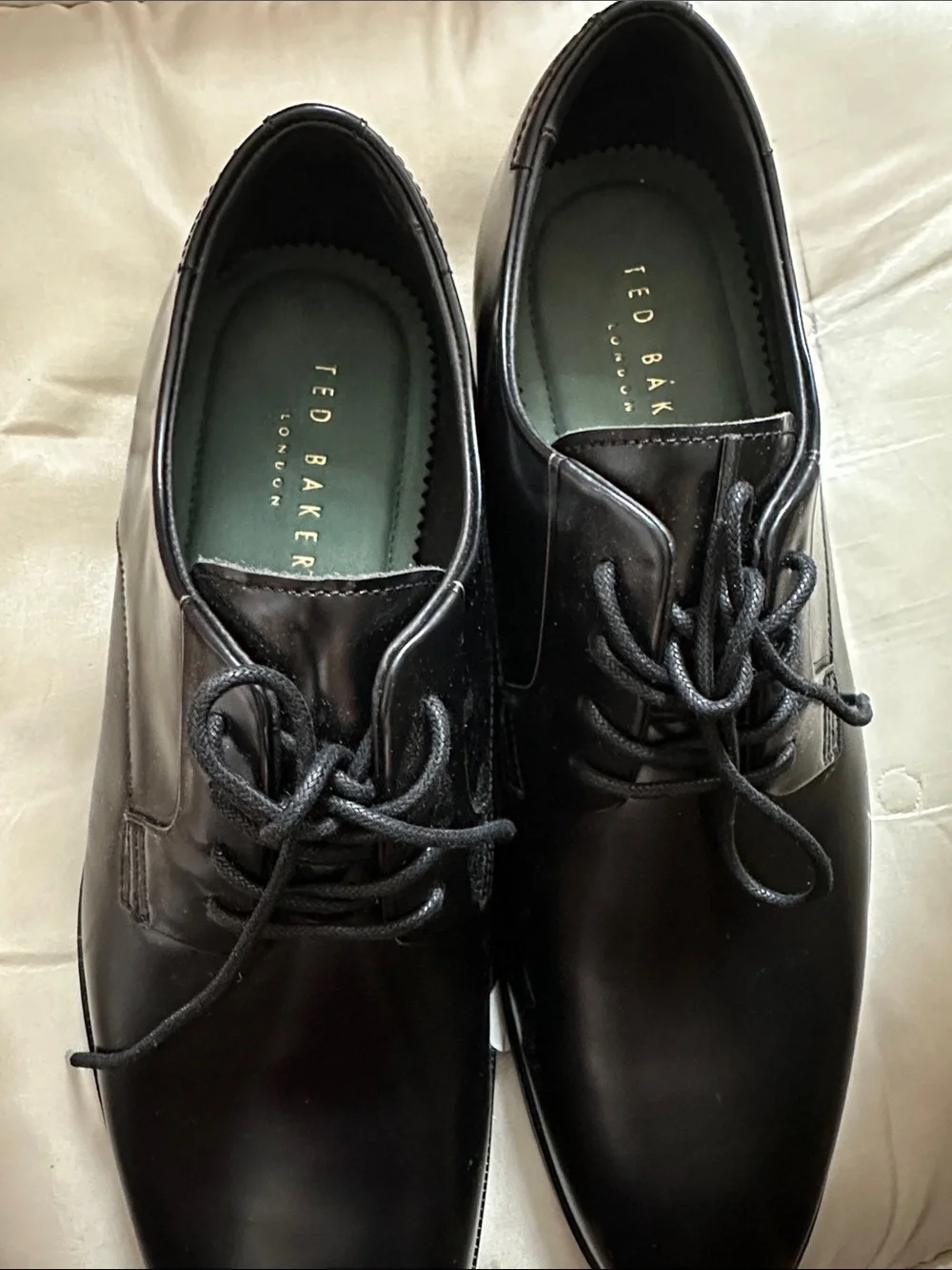 Ted Baker Black Leather Derby Lace-Up Shoes